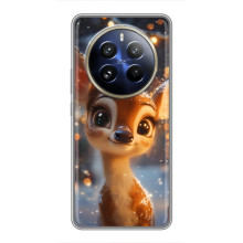 Яскравий чохол для Realme 12 Pro з Зимові Оленята – Оленятко серед герлянд