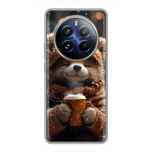 Печатный чехол «Зверята с кофе» для Realme 12 Pro – Мишка с кофе