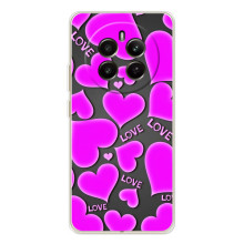 Чехлы для любимой на РеаlMe 12 (VPrint) (Pink hearts)