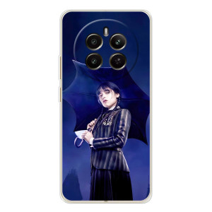 Чехлы с принтом Уэнсдей на RealMe 12 – Уэнсдей с зонтом