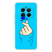 Чохол (Знак сердечка) для RealMe 12 (Сердечко на синоьому)