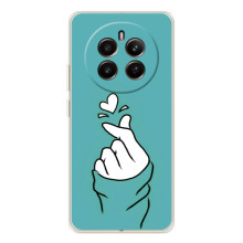 Чохол (Знак сердечка) для RealMe 12 (Сердечко на бірюзовому)