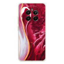Чохол для РеаlMe 12 - з принтом (Дизайнерські) (AlphaPrint) – Мрамор червоний