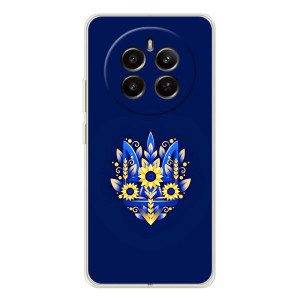 Чохол з картинкою (Патріотичний ГЕРБ) на RealMe 12 (Герб в квітах)