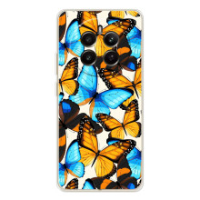 Чохол з принтом для РеаlMe 12 - (Прикольні) (AlphaPrint) (Яскраві метелики)