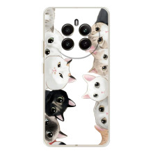 Чехол с милыми котиками на РеалМе 12 – Черно-белые котики