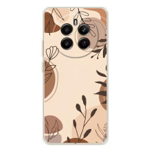 Чохол з квітковим принтом на РеаlMe 12 (Коричневі квіти)