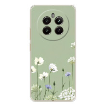 Чохол з квітковим принтом на РеаlMe 12 (Квіти на зеленому)
