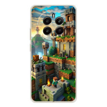 Чехол с картинками Майнкрафт для РеалМе 12 (Город Майнкрафт)