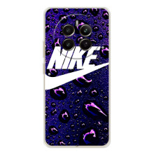 Чехол с логотипом Найк на RealMe 12 – Найк на фиолетовом