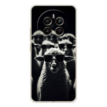 Чохол з принтом стильні тварини для РеаlMe 12 (Овечка в окулярах)