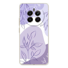 Силконовий чохол з принтом в квітах на RealMe 12 – Фіолетовий дизайн