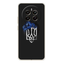 Чехол с украинским гербом на RealMe 12 – Герб с цветком