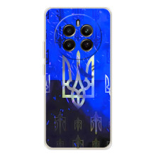 Чехол с украинским гербом на RealMe 12 – Гербы на синем