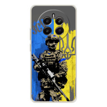 Чехол с украинским воином на RealMe 12 (Воин с гербом)