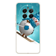 Новорічні Чохли для РеаlMe 12 (VPrint) (Сніговик на лижах)