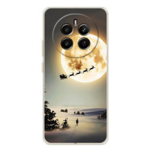 Новорічні, Святкові Чохли для RealMe 12 - 2024 год (Санта на місяці)