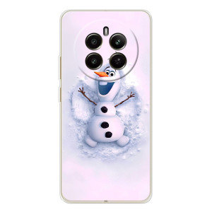 Чехол с зимним принтом для Realme 12 (Снеговик Олов)