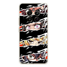 Силіконові чохлі з очіма Anime для РеаlMe 12 (Очі на чорному)