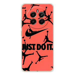 Силиконовый Чехол Nike Air Jordan на Realme 12 – Just Do It