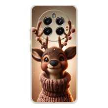 Яскравий чохол для RealMe 12 з Зимові Оленята – Олень в светрі