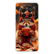 Друкований чохол 'Звірята з кавою' для RealMe 12 (Білка з кавою)