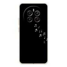 Чохол з картинками на чорному фоні для Realme 13 4G – Ноти