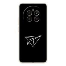 Чохол з картинками на чорному фоні для Realme 13 4G – Літак