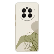 Силконовий чохол з принтом в квітах на Realme 13 4G – Монстера зелена