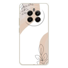 Силконовий чохол з принтом в квітах на Realme 13 4G – Нюдовий дизайн