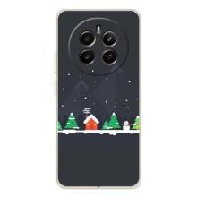 Силиконовый бампер на рождество для Realme 13 4G (Город зимний)