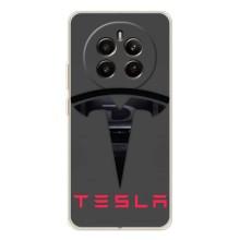Силиконовый бампер с картинкой машины на Realme 13 4G – Logo TESLA