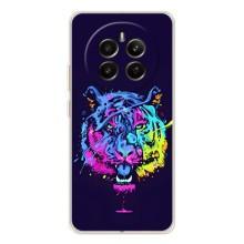 Силиконовый бампер с картинкой животных для Realme 13 4G (Тигр-Арт)