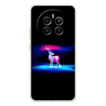 Силиконовый бампер с картинкой животных для Realme 13 4G (Яркий олень)