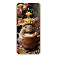 Печатный чехол «Зверята с кофе» для Realme 13 4G – Медведь с кофе