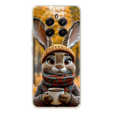 Печатный чехол «Зверята с кофе» для Realme 13 4G – Зайчик с кофе