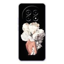 Чехлы (ART) Цветы на Realme 13 Pro Plus (VPrint) (Белые цветы)