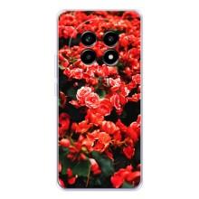 Чехлы с Цветами для Realme 13 Pro Plus (VPrint) (Цветы красные)