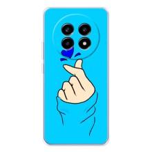 Чехлы (Знак сердечка) на Realme 13 Pro Plus – Сердце на синем