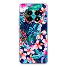 Чехол для Реалми 13 Про Плюс - с принтом (Дизайнерские) (AlphaPrint) (Красочные цветы)