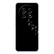 Чехол с картинками на черном фоне для Realme 13 Pro Plus – Ноты