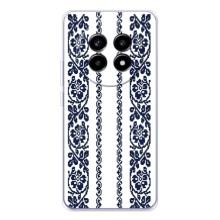 Силиконовый Чехол на Realme 13 Pro Plus с картинкой Вышиванки – Синяя вышиванка