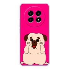 Чехол (ТПУ) Милые собачки для Realme 13 Pro Plus – Веселый Мопсик