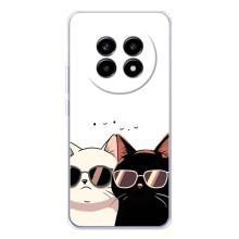 Чехол с рисунком кот на Realme 13 Pro Plus – Коты в очках