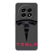 Силіконовий бампер з картинкою машини на Realme 13 Pro Plus – Logo TESLA
