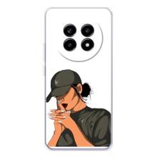 Силиконовый Чехол на Realme 13 Pro Plus с картинкой Стильных Девушек – В зеленом