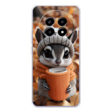 Печатный чехол «Зверята с кофе» для Realme 13 Pro Plus