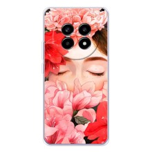 Чехлы (ART) Цветы на Realme 13 Pro (VPrint) (Глаза в цветах)