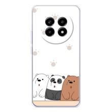 Чехлы с изображением разных животных для Realme 13 Pro (Удивленные медвеженки)