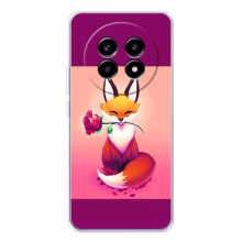 Чехлы с картинкой Лисички для Realme 13 Pro (VPrint) (Лисичка с розочкой)